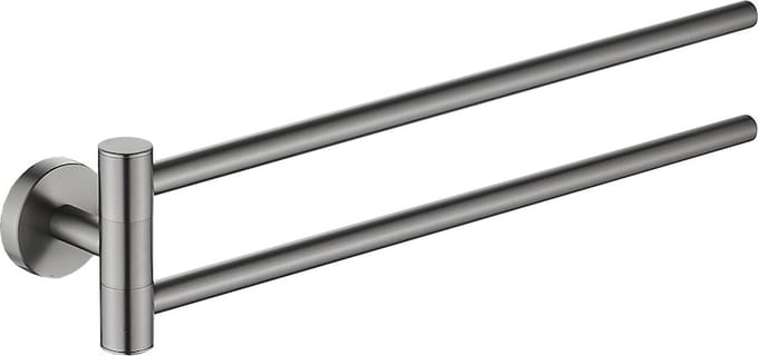 Handdoekrek draaibaar gun metal rond