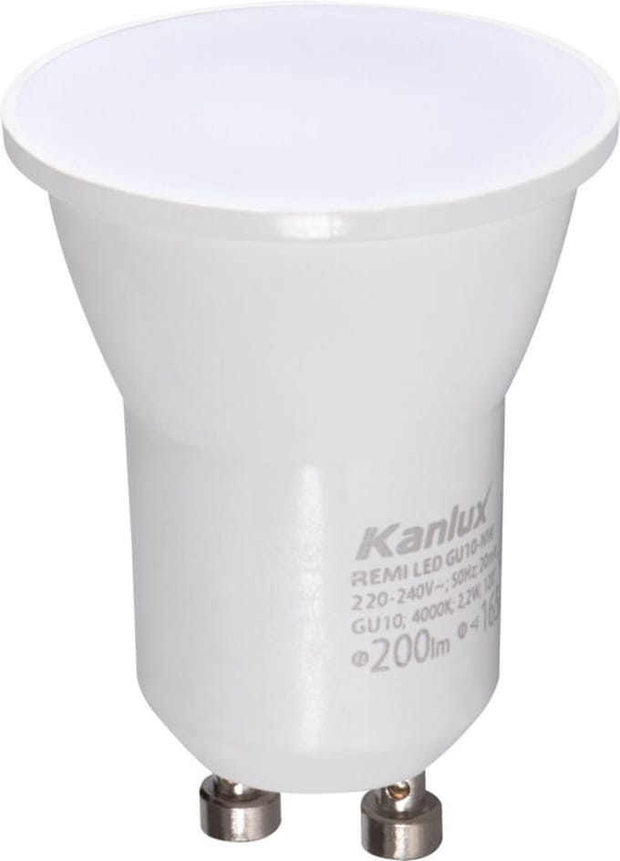 Kanlux -GU10 mini- LED Spot - 2.2W=19W -Warmwit 3000K 230V 35mm