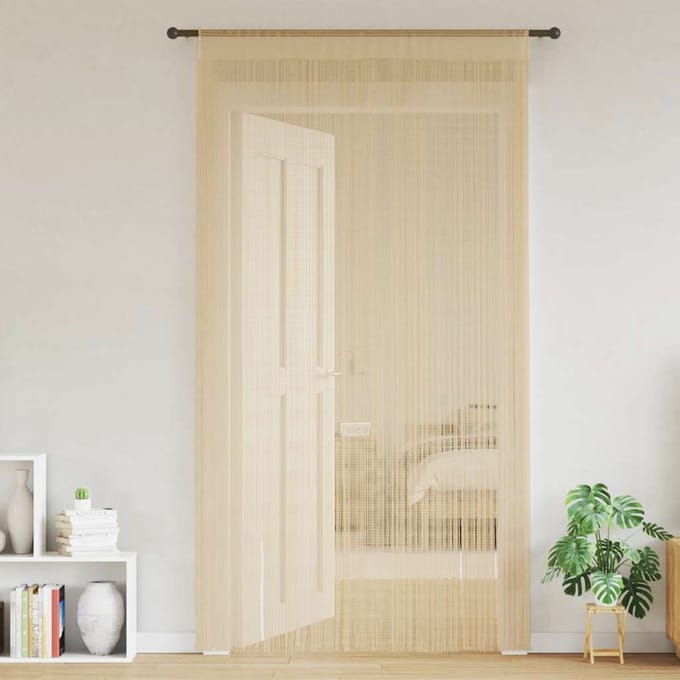 vidaXL - Draadgordijnen - 140x250 - cm - beige - 2 - st