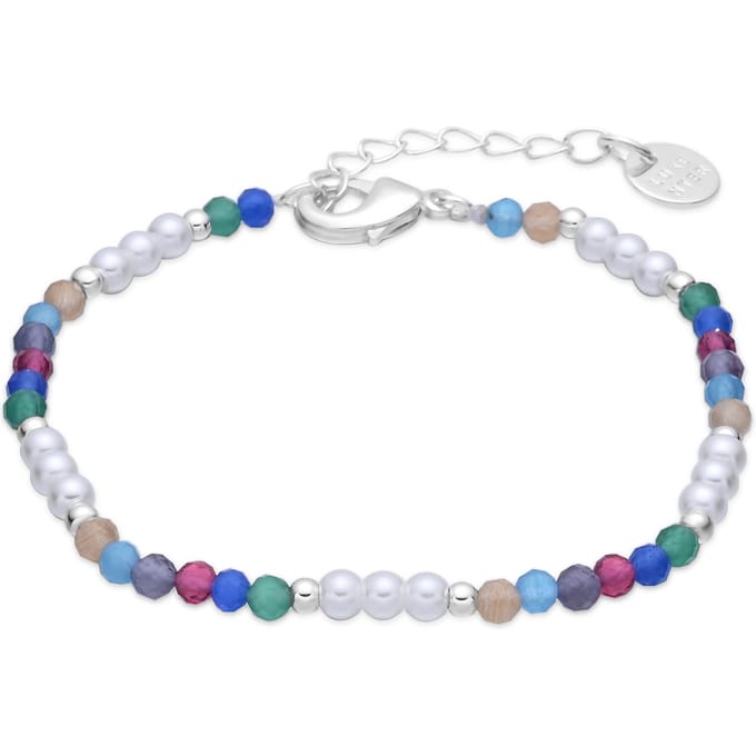 Luxenter Armband van veelkleurig glas met rhodiumafwerking - Sury