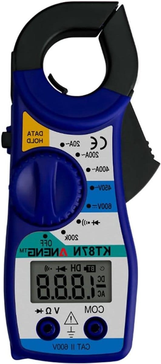 Digitale Tangmeter - Stroomtang Ampèremeter - Elektrische Metingen - True RMS Waarden - 600V 400A - Blauw