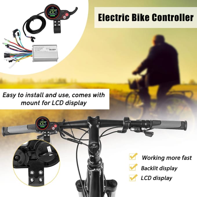 Motorborstelloze controller met waterdicht LCD-display Bedieningspaneel 24V-48V 350W borstelloos veelkleurig