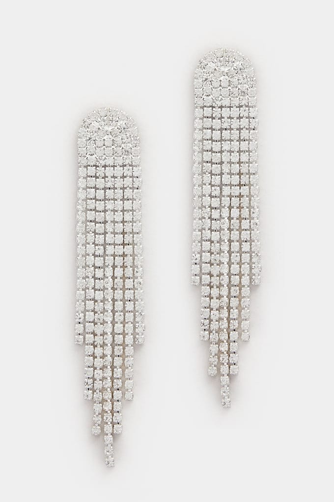 Yours Statement Oorbellen Met Zilveren Diamantensize One Size