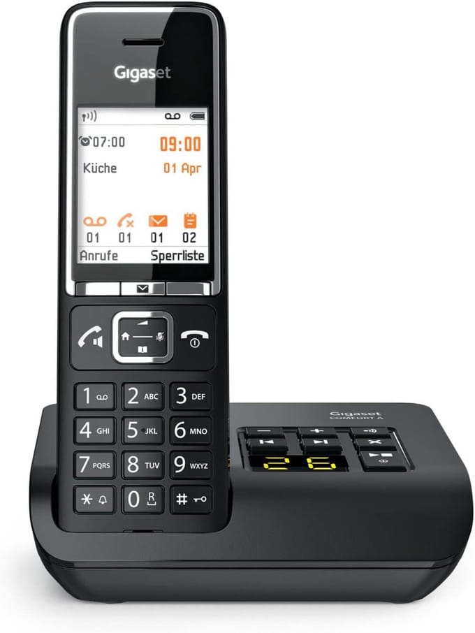 Draadloze Telefoon met Antwoordapparaat en Headset Aansluiting - Zwart