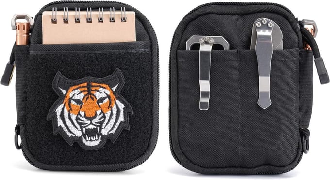 Zak Organizer - Gereedschapstas Klein - Multitools Dragen - 8 Elastische Houders - 13.5x11.2x3.3cm - Zwart