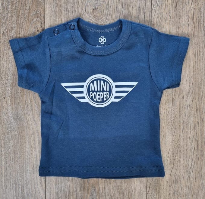 Little Jay mini poeper - Petrol - T-shirt korte mouw