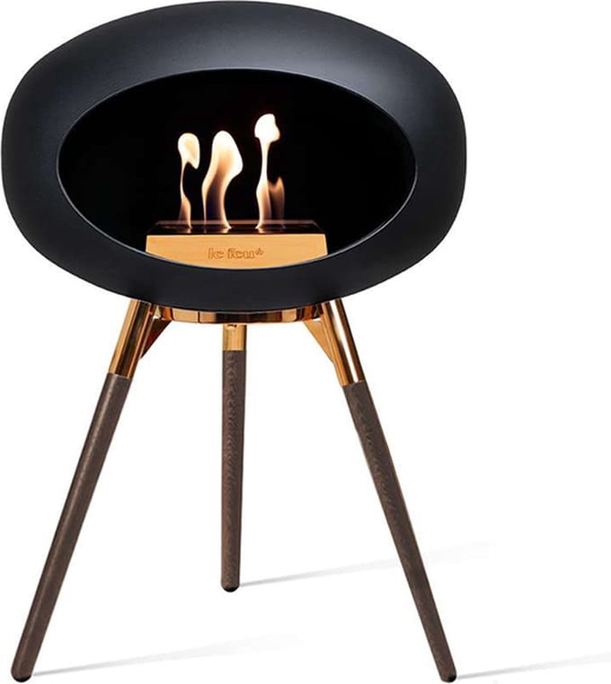 Le Feu Bio Ethanol Haardvuur - Black Ground Wood Low Smoked Oak Gold