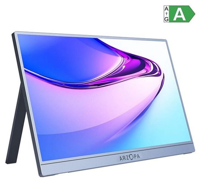 14" Arzopa A1S Portable Monitor - Silver Gray