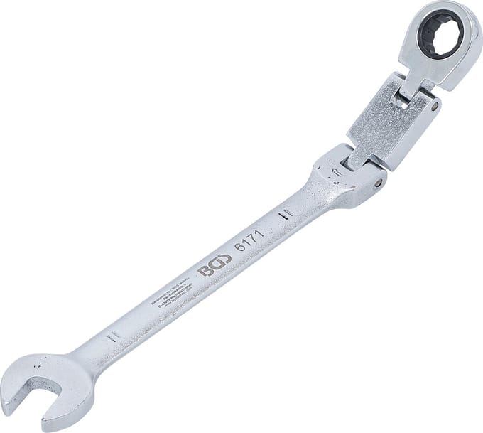 BGS Dubbelscharnierende ratelring-steeksleutel plooibaar 11 mm