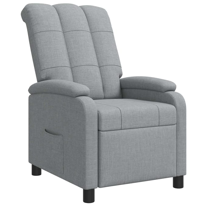 vidaXL - Recliner - Lichtgrijs - Stof