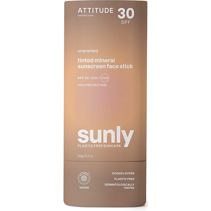 Attitude Sunly Getinte Gezichtsstick SPF30 Parfumvrij - 20 gr