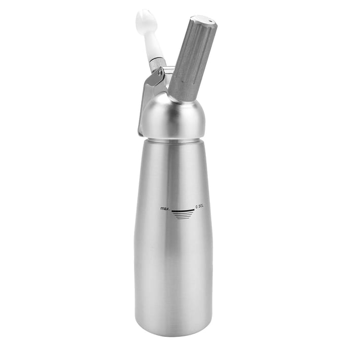 Lot Siphon à Crème Chantilly en Aluminium avec Trois Embouts Cuisine 1000ml