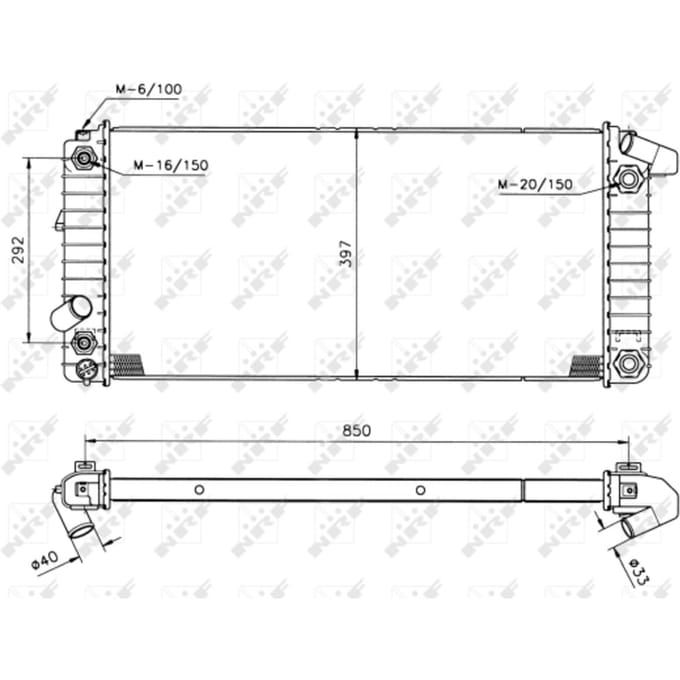 Radiator, motorkoeling NRF 50208