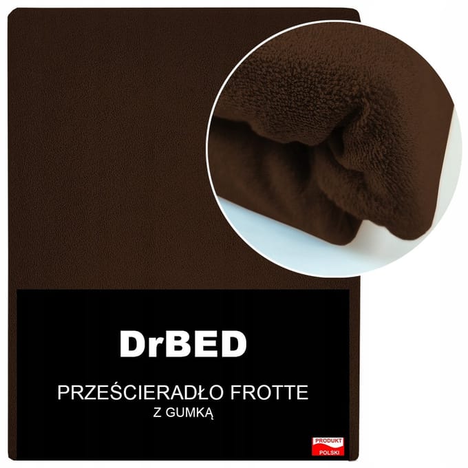 DrBED - Frottee Hoeslaken - 160x200 - Cacao - Elastaan