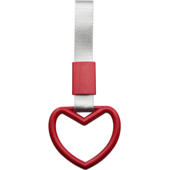 Tsurikawa Ring Hart JDM Trein Bus Handvat Handriem Drift Charm Riem rood