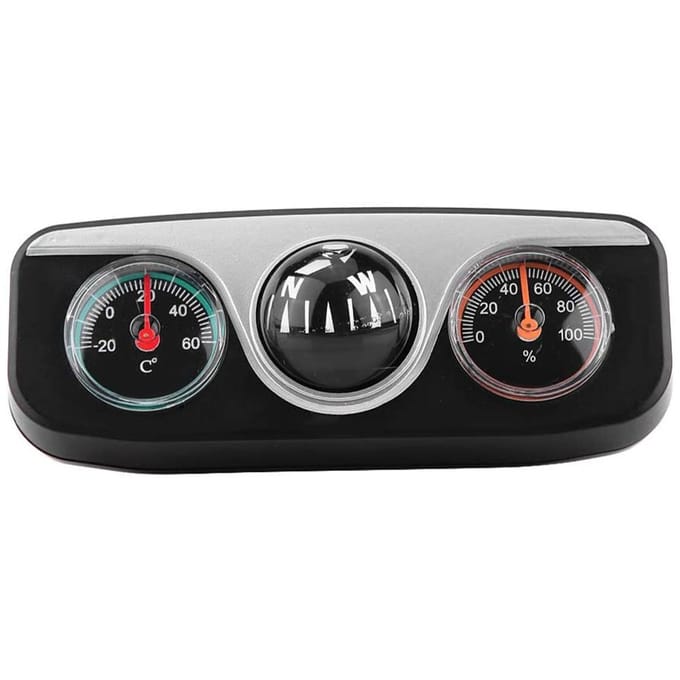 Multifunctioneel Kompas Dashboardmontage Navigatiekompas 3 in 1 Auto Vrachtwagen Dashboardmontage Navigatie white
