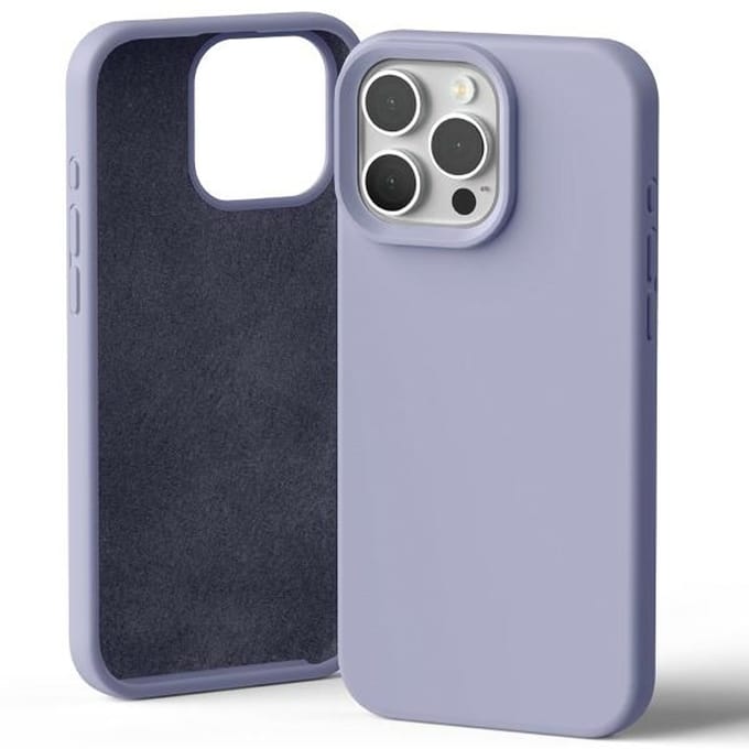 Mercury Serie - Silicone Hoesje - iPhone 16 Pro Max - Lavender - Duurzaam - Schokbestendig