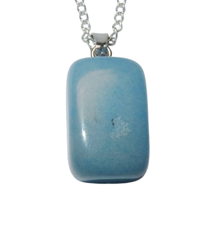Blauw Calciet Trommelsteen Hanger