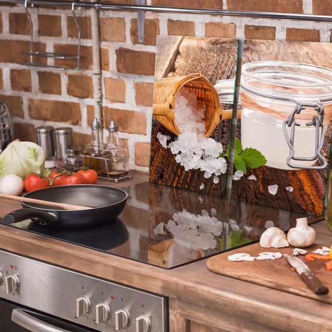 TMK ArtDeko - Glas Snijplank - 30x52 cm - Inductie - Decoratief