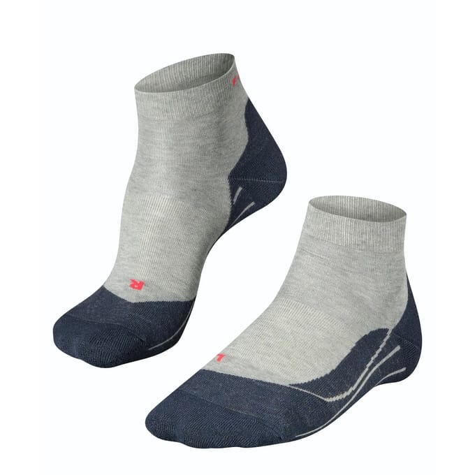 FALKE RU4 Short anti-blaar katoen functioneel materiaal hardloopsokken heren grijs - maat 44-45