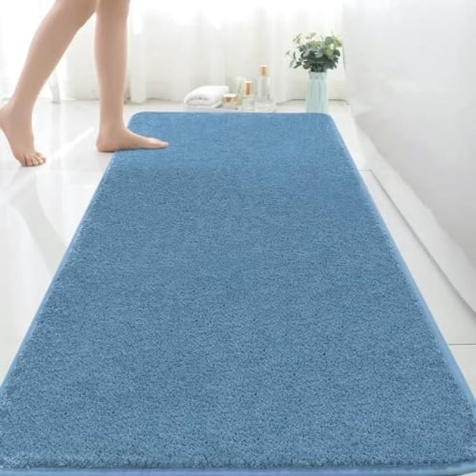 Grote badkamer mat - Absorberend en antislip - 150x60 cm