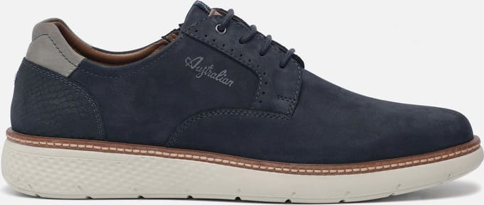 Heren Veterschoenen Australian Preston Nubuck Blauw - Maat 41