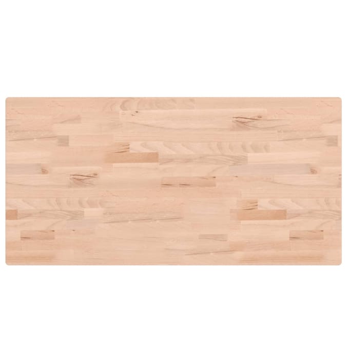 vidaXL - Wastafelblad - 100x50x2,5 - cm - massief - beukenhout