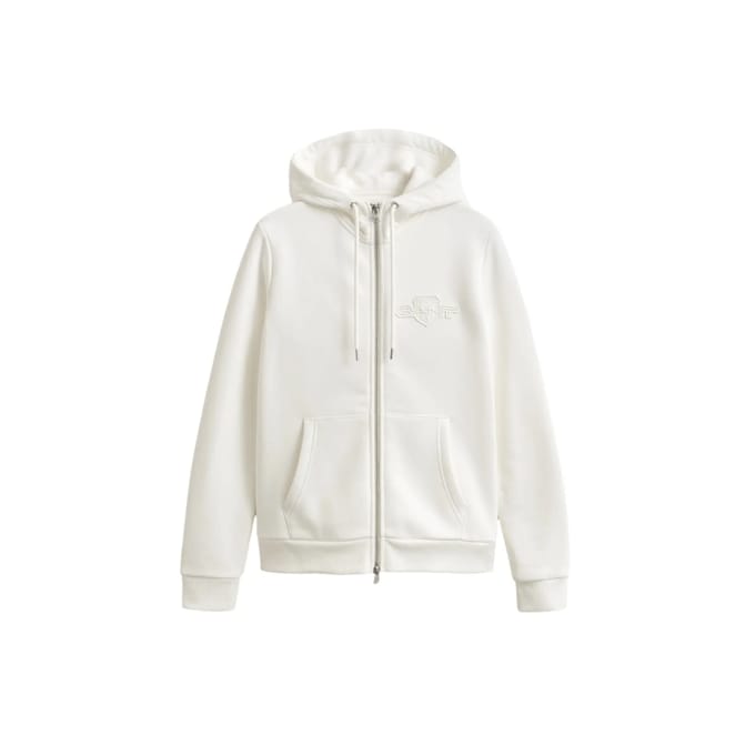 Dames Regular Zip Hoody Gant Tonal Shield