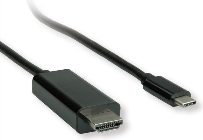 ROLINE USB type C - HDMI adapterkabel, M/M, 1 m