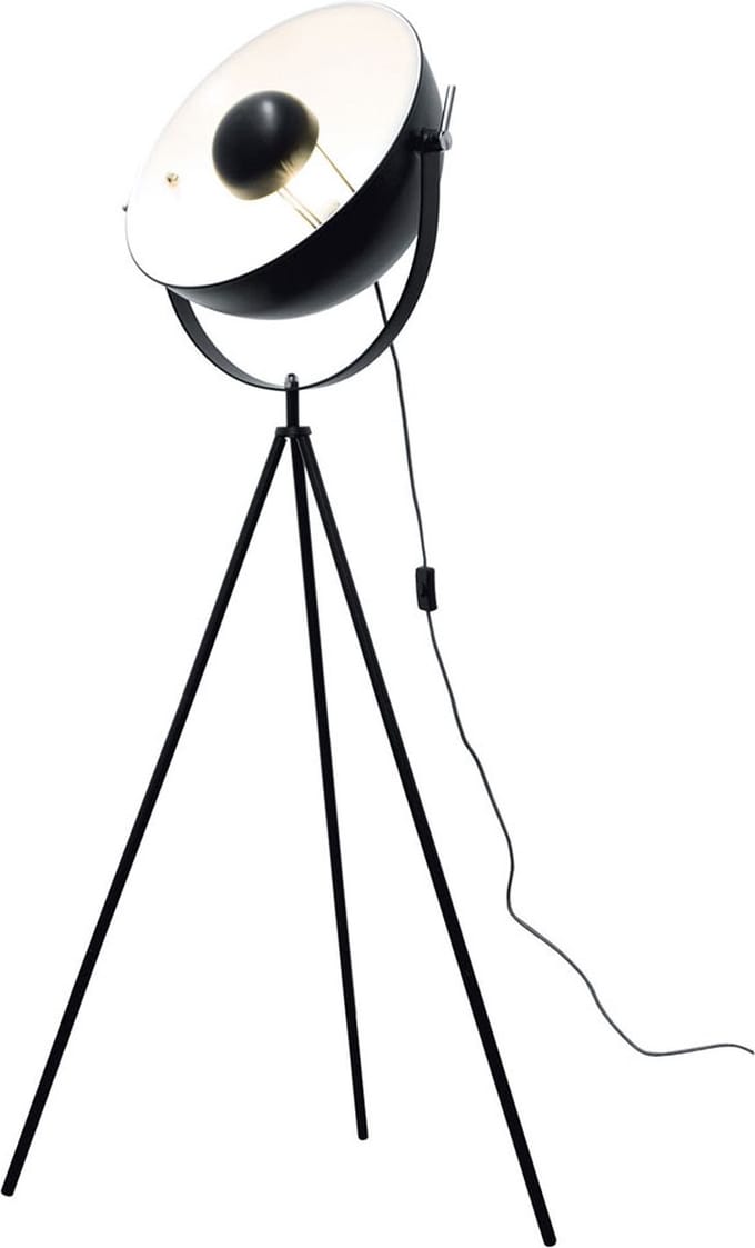 Home Deco Light - Staande Lamp - Driepoot - Wit - Zwart - 143 CM