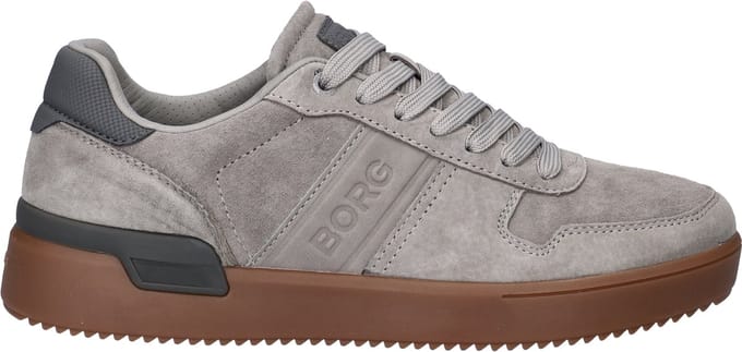 Björn Borg Spin Suede Sneaker Heren Lage Schoen Mannen - Grijs - Suede - Maat 41