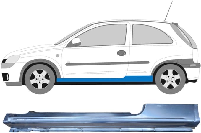 Volledige dorpel voor Opel Corsa C 2000-2010 / Links