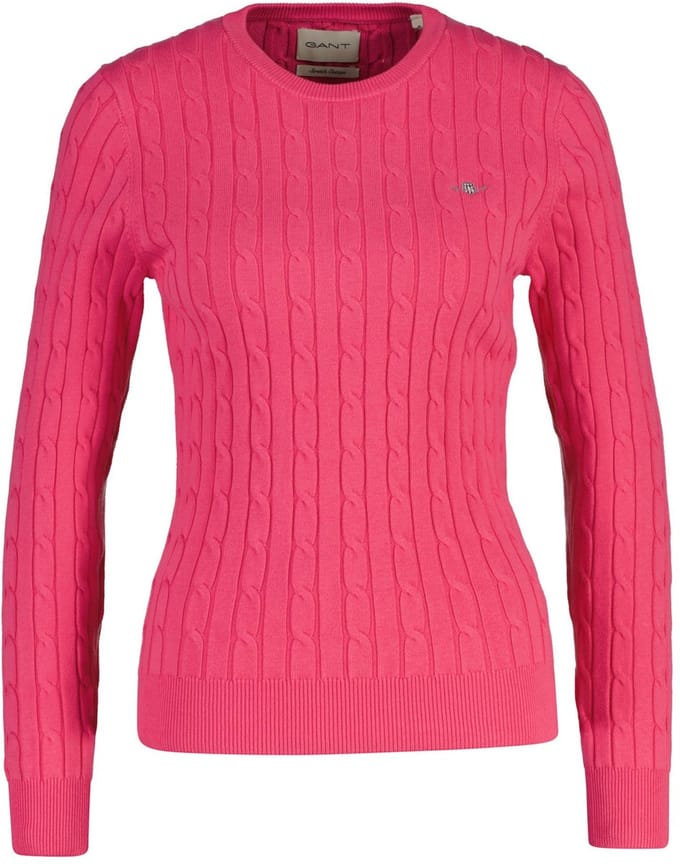 GANT Gebreide trui STRETCH COTTON CABLE C-NECK