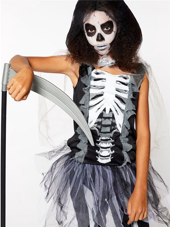 Amscan Skeleton reaper Meisjes kostuum maat 14-16 jaar