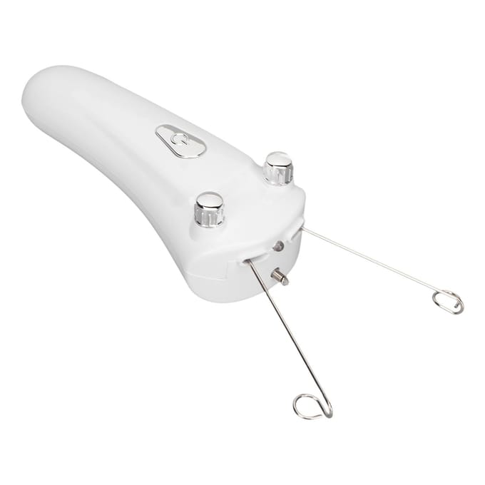 Gezichtsontharing met draad LED-licht USB oplaadbare elektrische katoenen draad gezichtsepilator white