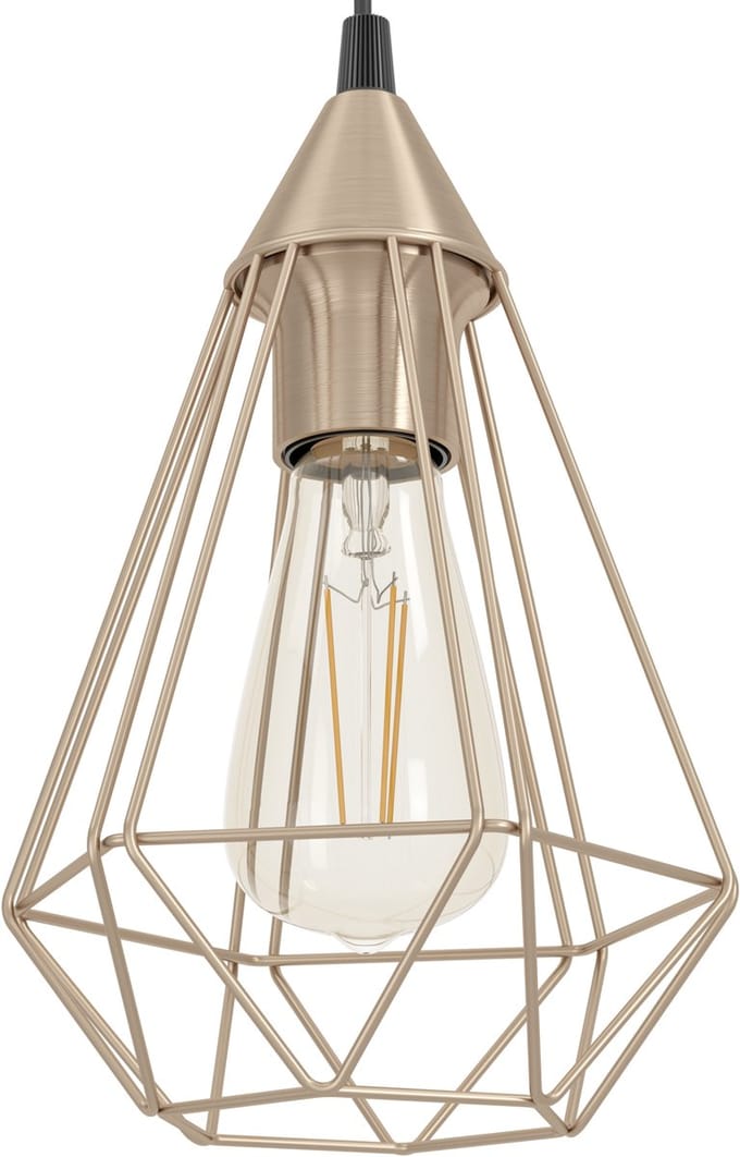 EGLO Tarbes Hanglamp - E27 - Ø 17,5 cm - Zwart/Koper