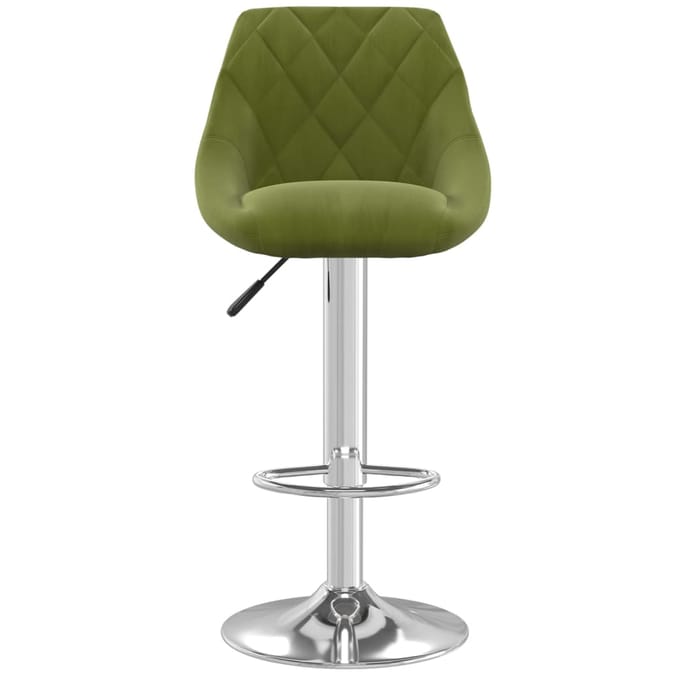 vidaXL - Barkruk - fluweel - lichtgroen