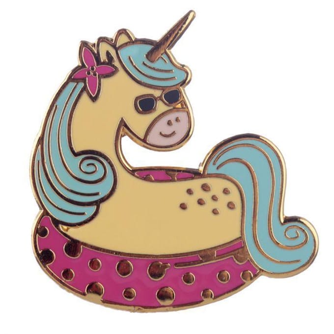 Vakantie Eenhoorn Emaille Broche Puckator