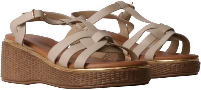 Sandalen met sleehak en bandjes – Parijs