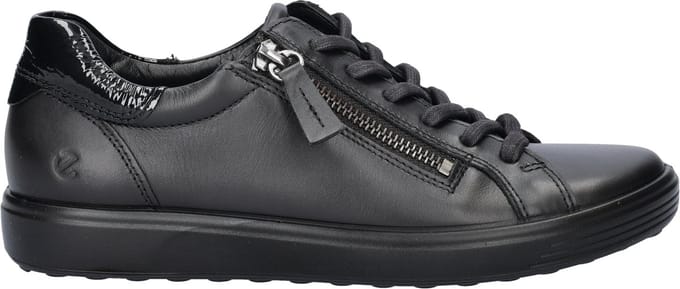 Ecco Soft 7 dames sneaker - Zwart zwart