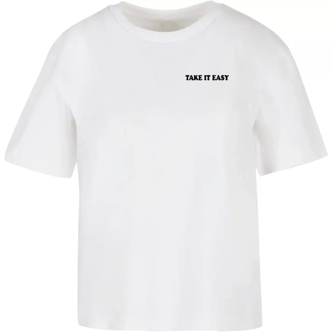 Dames-T-shirt Miss Tee Take It Easy Flowers