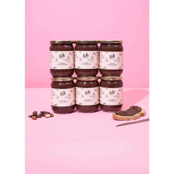 Vegan crunchy proteinspread hazelnoot-cacao 6 x 500 g