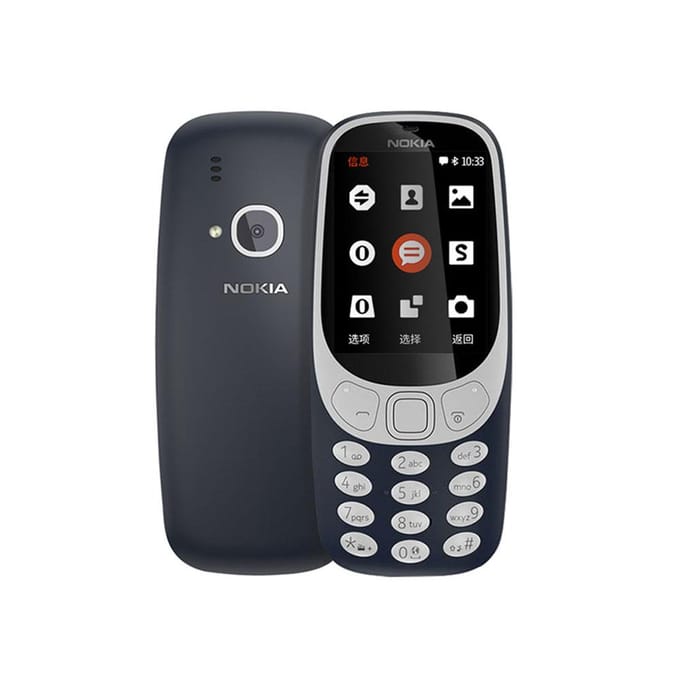 Gereviseerde Nokia Origineel Ontgrendelde Nokia 3310(2017) Dual SIM 2G mobiele telefoon No charger blauw