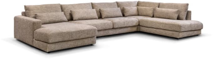 PEPP interiors Hoekbank COMO U-opstelling ottoman rechts - Puente 09