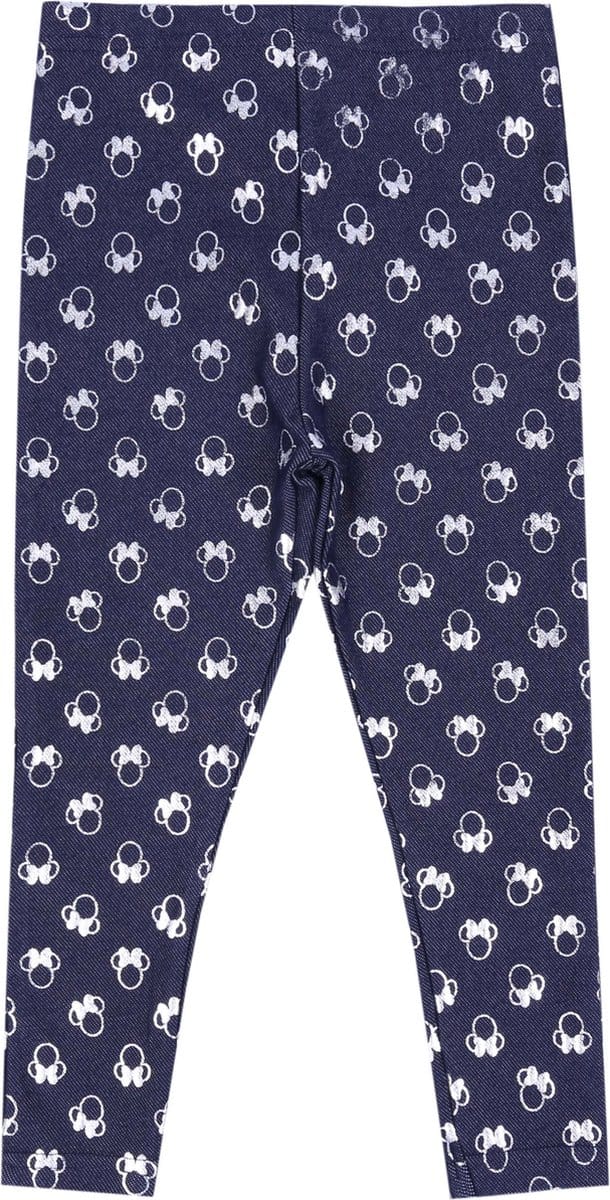 DISNEY Minnie Mouse legging/legging marineblauw en zilver