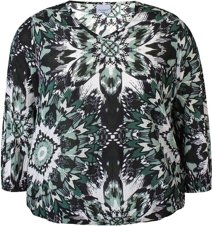Zhenzi -Anais 1201-Blouse 3/4 Clary Sage maat S=42/44