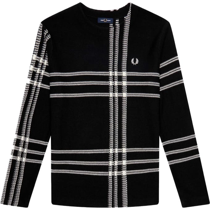 Zwarte Tartan Fred Perry Trui