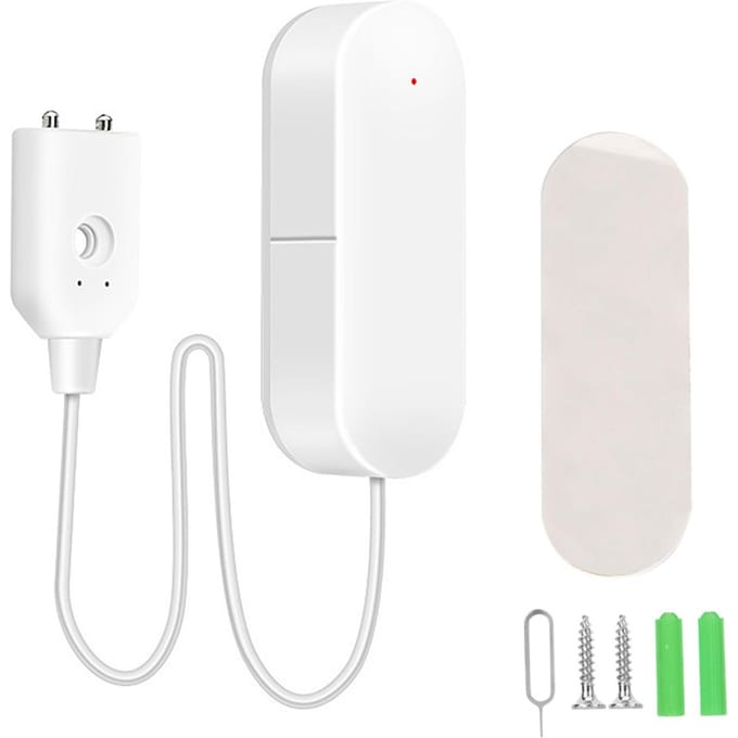 Voor Tuya Wifi Waterlekdetector Overloop Overstromingsalarm voor voor Google Home white