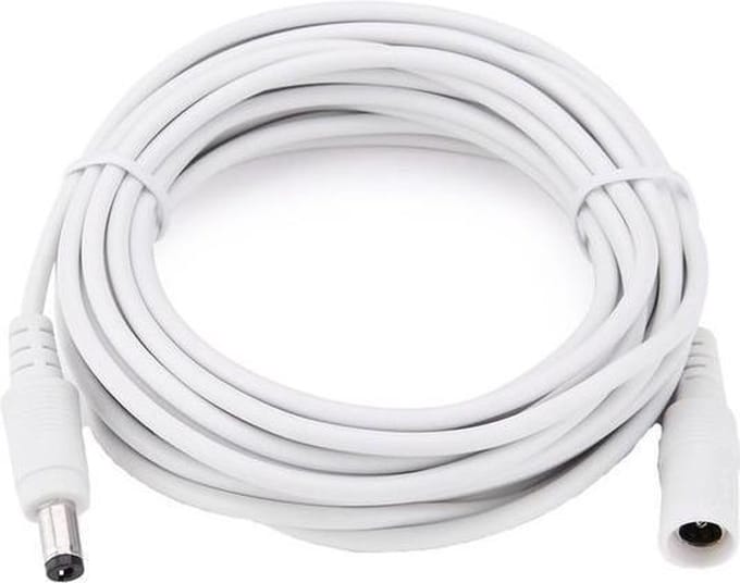 WiseGoods Premium DC Kabel Connector - 12V Power Verlengkabel - 2.1x5.5mm - man/vrouw Adapter - 3 Meter - Camera - LED Strip