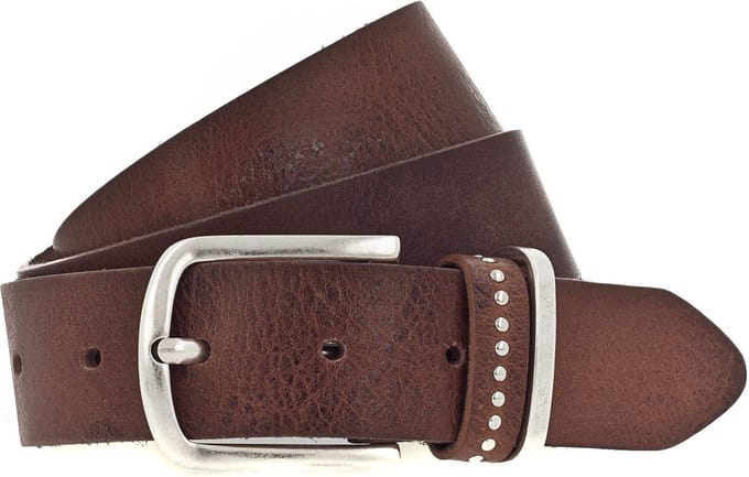b.belt Leren riem Cleo Belt W75 Mid Brown bruine